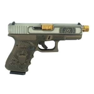 Glock G19 Gen3 Trump Edition 9mm 4" 15rd Pistol, Bronze/SS Gold