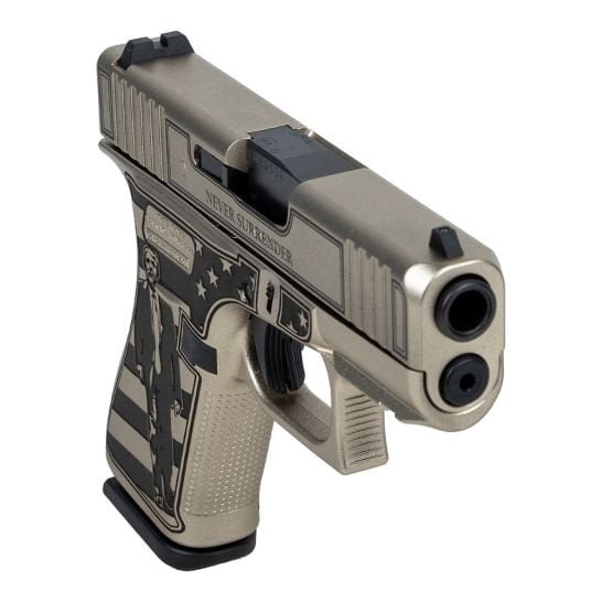 Glock 43X "Trump Fight" 9mm 34" 10rd Pistol, Silver - Image 3