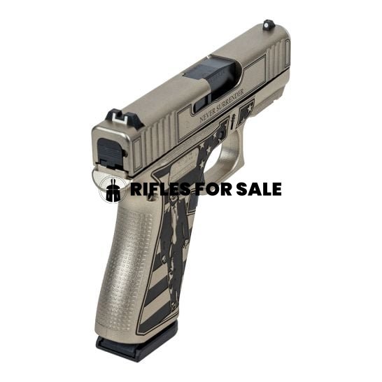 Glock 43X "Trump Fight" 9mm 34" 10rd Pistol, Silver - Image 4