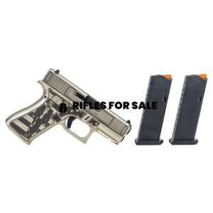 Glock 43X "Trump Fight" 9mm 34" 10rd Pistol, Silver