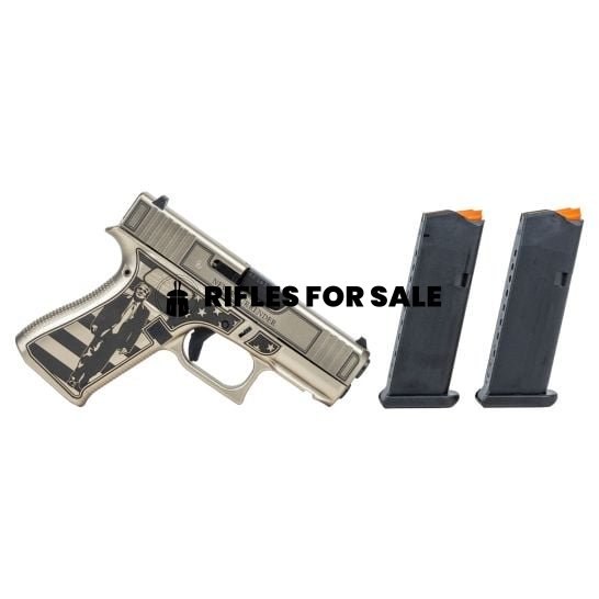 Glock 43X "Trump Fight" 9mm 34" 10rd Pistol, Silver