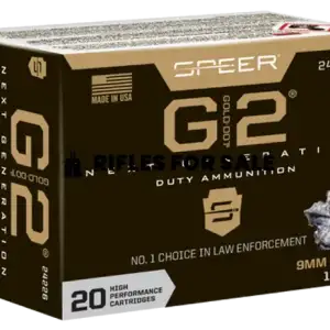 Speer Gold Dot G2, 9mm, 147Gr, Gold Dot Hollow Point, 20rd Box