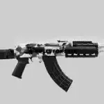 Zastava ZPAP M70 AK-47 Rifle 7.62x39 - 16.25" - White Camo