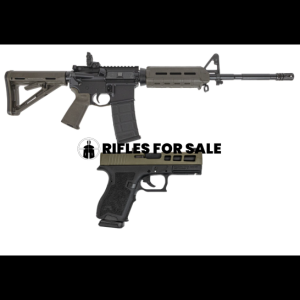 PSA 16"Nitride M4 5.56 MOE Rifle w/ MBUS Rear, ODG & PSA Dagger Compact 9mm SW1 RMR Pistol, 2-Tone Sniper Green