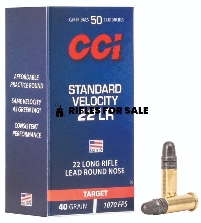 CCI Standard Velocity .22 LR, 40gr, Lead Round Nose, 50rd Box