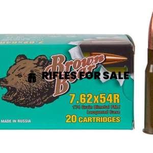 Brown Bear 7.62x54 Russian, 174gr, FMJ, Steel Cased, 20rd Box