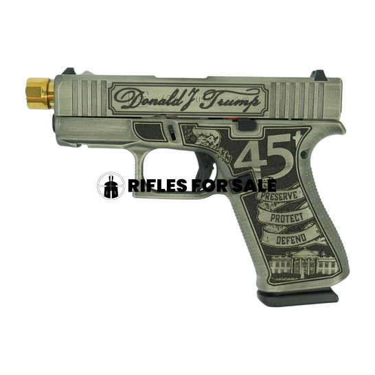 Glock 43X 9mm 3.9" Trump Gold Barrel 10rd Pistol w/ Front Rails