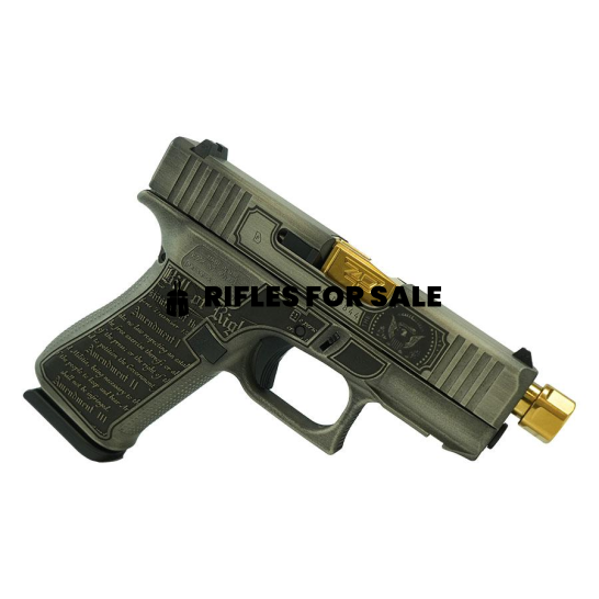 Glock 43X 9mm 3.9" Trump Gold Barrel 10rd Pistol w/ Front Rails - Image 3