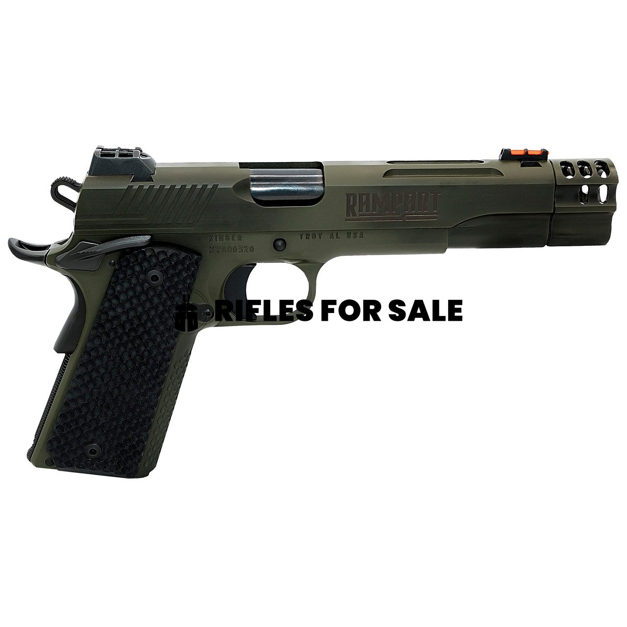 Kimber Rampart 10mm, 5" Barrel, Olive Drab Green Cerakote, Compensator, 8rd