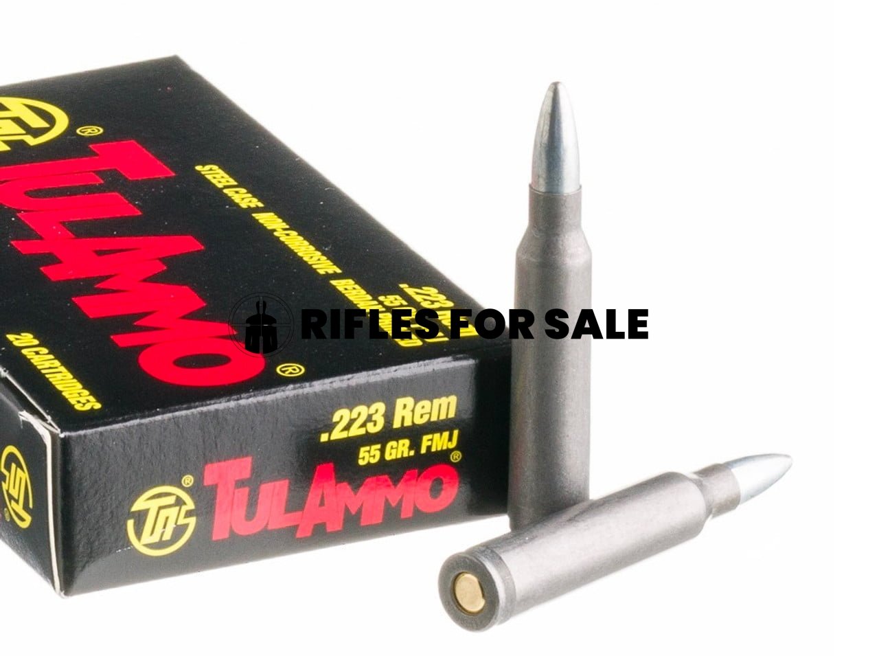 TulAmmo .223 Rem, 55gr, FMJ, Steel Case, 20rd Box