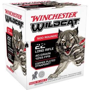 Winchester Wildcat 22 LR 40gr, Lead Round Nose, 500rd bx